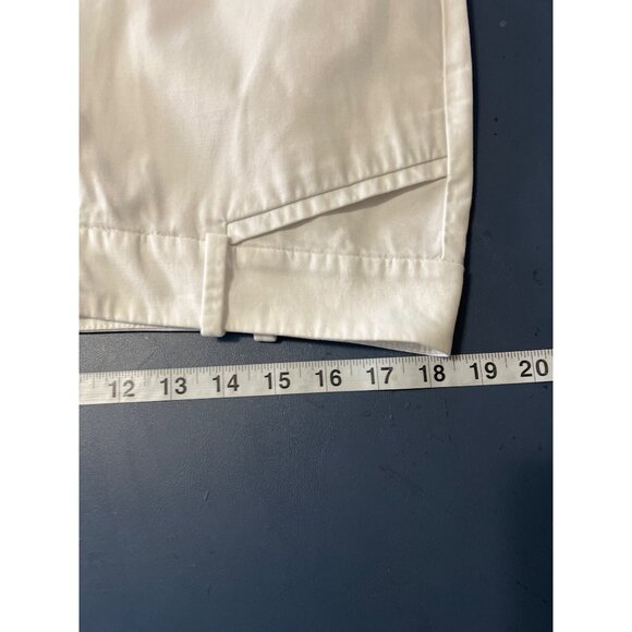 Talbots Womens White Cotton Spandex Blend Shorts 14P Stretch Vacation - Picture 3 of 11